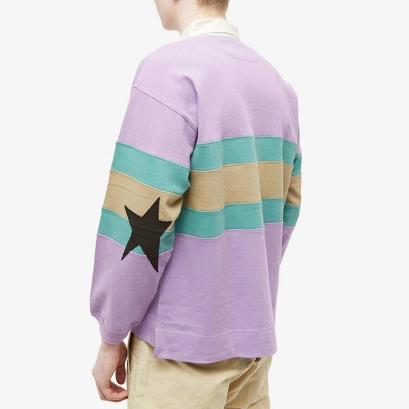 STORY mfg. Purple & Green Climber Long Sleeve Polo - Picture 4 of 4